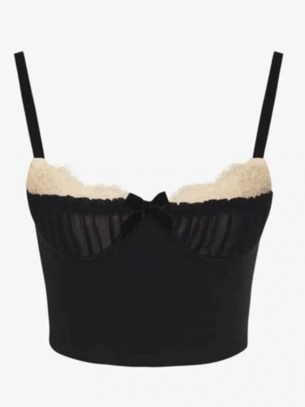 Rumored NWT Bardot Lace Up Corset Bustier Top Black Coquette/Balletcore Size XS - Picture 2 of 13